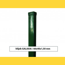 Post GALAXIA 60x40x1,50x1200 with base plate / ZN+PVC6005