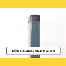 Post GALAXIA 60x40x1,50x1600 with base plate / ZN+PVC7016