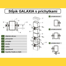 Post GALAXIA 60x40x1,50x1600 / ZN+PVC7016