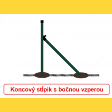 Sloupek poplastovaný (BPL) 38x1,25x1750 / ZN+PVC6005