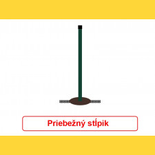 Sloupek poplastovaný (BPL) 38x1,25x1750 / ZN+PVC6005