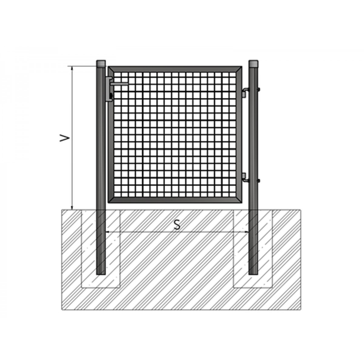 Gate BJ ECO 1000x1000 / ZN+PVC6005