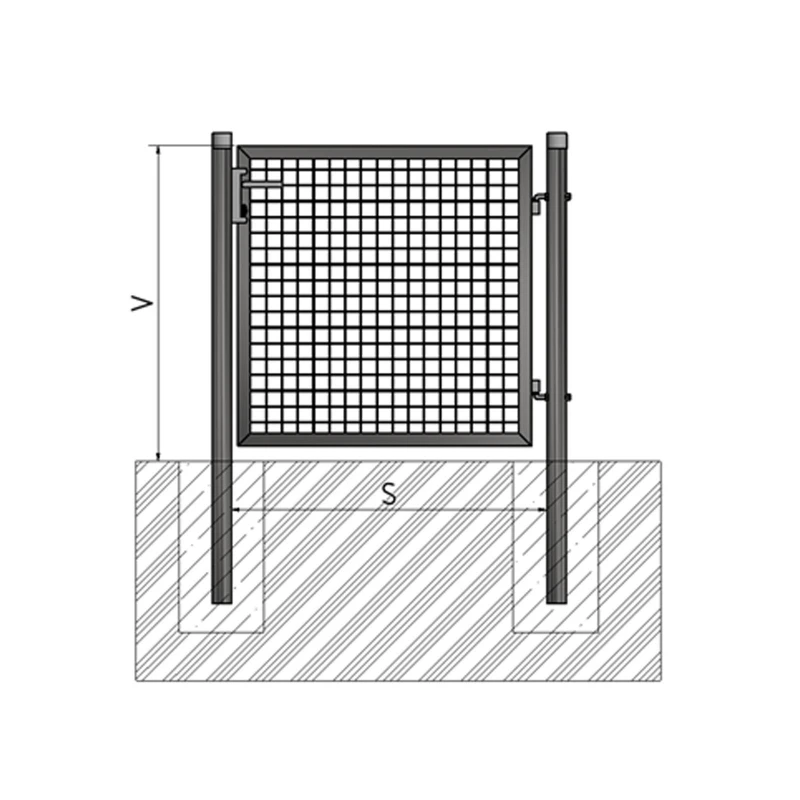 Gate BJ ECO 2000x1000 / ZN+PVC6005