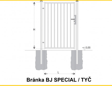 Gate BJ SPECIAL 1700x1000 / TYČ / HNZ