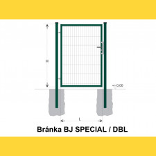 Gate BJ SPECIAL 1200x1000 / DBL / ZN+PVC6005
