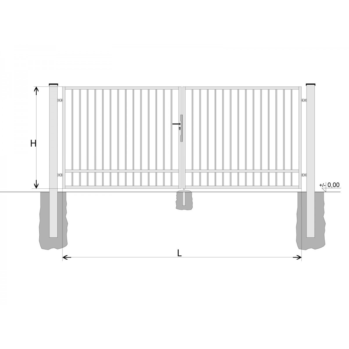 Gate BD SPECIAL 1200x3000 / TYČ / HNZ