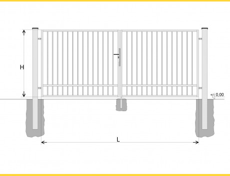 Gate BD SPECIAL 1200x3250 / TYČ / HNZ