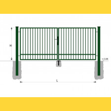 Gate BD SPECIAL 1200x4500 / TYČ / ZN+PVC6005