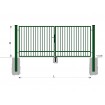 Gate BD SPECIAL 1700x4500 / TYČ / ZN+PVC6005
