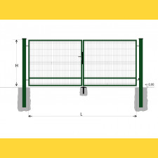 Gate BD SPECIAL 1200x3500 / GALL / ZN+PVC6005