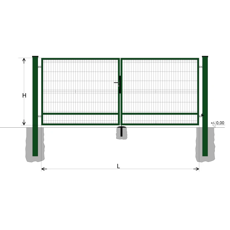 Gate BD SPECIAL 1500x4500 / GALL / ZN+PVC6005