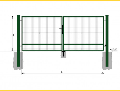 Gate BD SPECIAL 1500x5000 / GALL / ZN+PVC6005