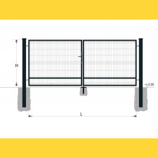 Gate BD SPECIAL 1200x3500 / GALL / ZN+PVC7016