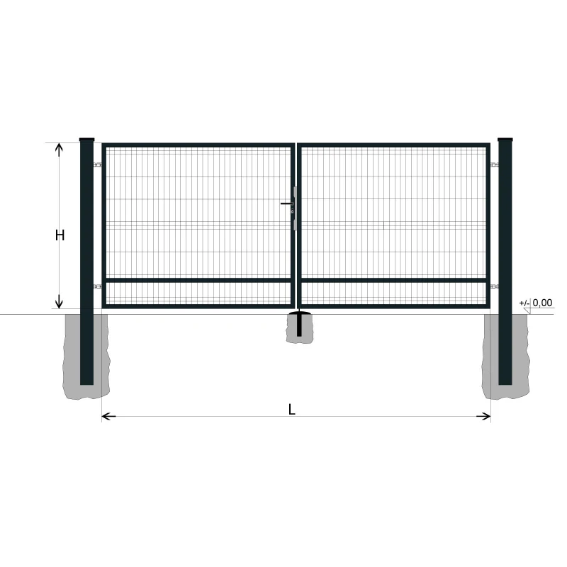 Gate BD SPECIAL 1200x5000 / GALL / ZN+PVC7016
