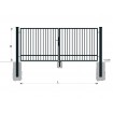 Gate BD SPECIAL 1400x5500 / TYČ / ZN+PVC7016