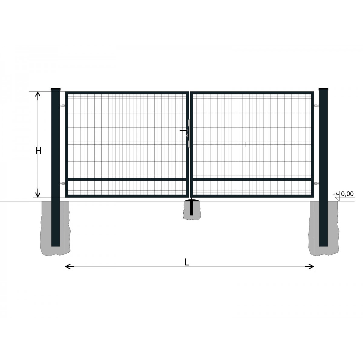 Gate BD SPECIAL 1500x3000 / GALL / ZN+PVC7016