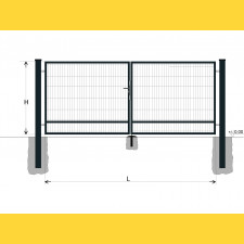 Gate BD SPECIAL 2000x3000 / DBL / ZN+PVC7016