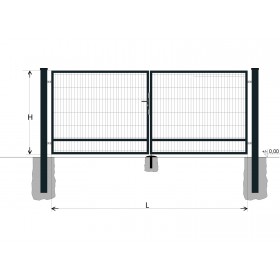 Gate BD SPECIAL 2000x3000 / DBL / ZN+PVC7016