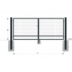 Gate BD SPECIAL 1900x5000 / DBL / ZN+PVC7016