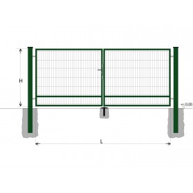 Gate BD SPECIAL 1300x5500 / DBL / ZN+PVC6005