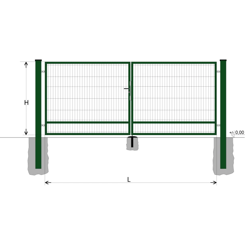 Gate BD SPECIAL 1300x6000 / DBL / ZN+PVC6005