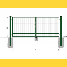 Gate BD SPECIAL 1400x6000 / DBL / ZN+PVC6005