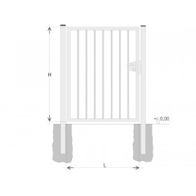 Gate BJ SOLID 2000x1200 / TYČ / HNZ