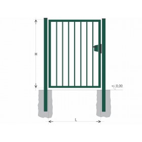 Gate BJ SOLID 1800x1000 / TYČ / ZN+PVC6005