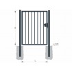 Gate BJ SOLID 1000x1000 / TYČ / ZN+PVC7016