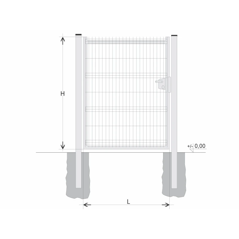 Gate BJ SOLID 1250x1200 / GAL / HNZ