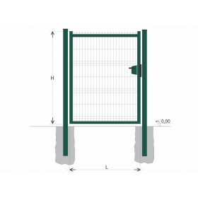 Gate BJ SOLID 1250x1200 / GAL / ZN+PVC6005