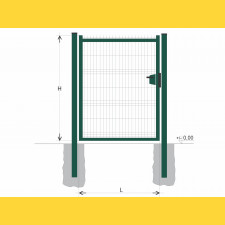 Gate BJ SOLID 2000x1200 / GAL / ZN+PVC6005