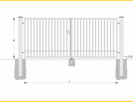 Gate BD SOLID 1300x10000 / TYČ / HNZ