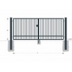 Brána BD SOLID 2000x10000 / TYČ / ZN+PVC7016