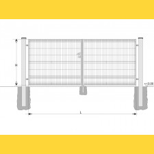 Gate BD SOLID 1300x10000 / GAL / HNZ