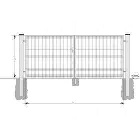 Gate BD SOLID 1300x6500 / GAL / HNZ