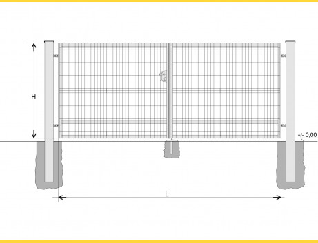 Gate BD SOLID 1300x9000 / GAL / HNZ