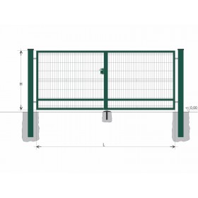 Gate BD SOLID 1300x6500 / GAL / ZN+PVC6005