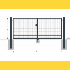 Gate BD SOLID 1300x10000 / GAL / ZN+PVC7016