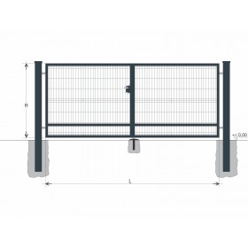 Gate BD SOLID 2000x7000 / GAL / ZN+PVC7016