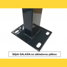 Sloupek GALAXIA 60x40x1,50x1900 s patkou / ZN+PVC7016