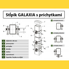 Sloupek GALAXIA 60x40x1,50x1100 s patkou / HNZ