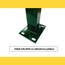 Post GALAXIA 60x40x1,50x2200 with base plate / ZN+PVC6005