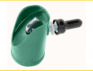 Cap for brace post 48mm / PVC / green / complete