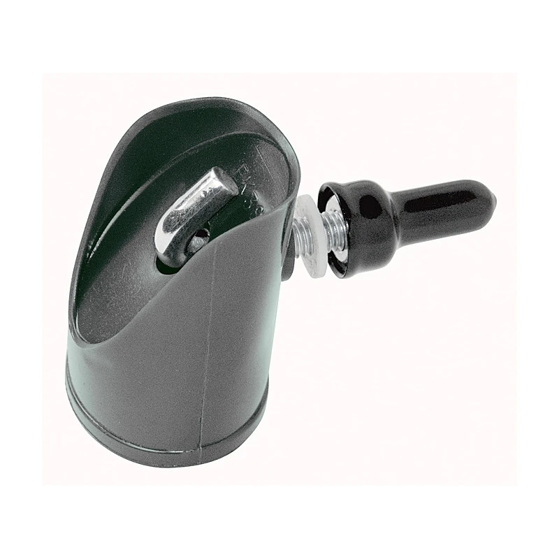 Cap for brace post 48mm / PVC / black / complete