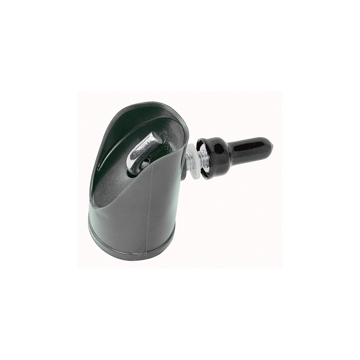 Cap for brace post 48mm / PVC / black / complete