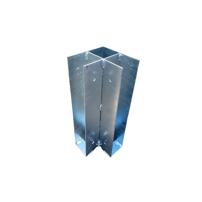 Base plate holder, ZN, corner, 50x300mm, post 48mm