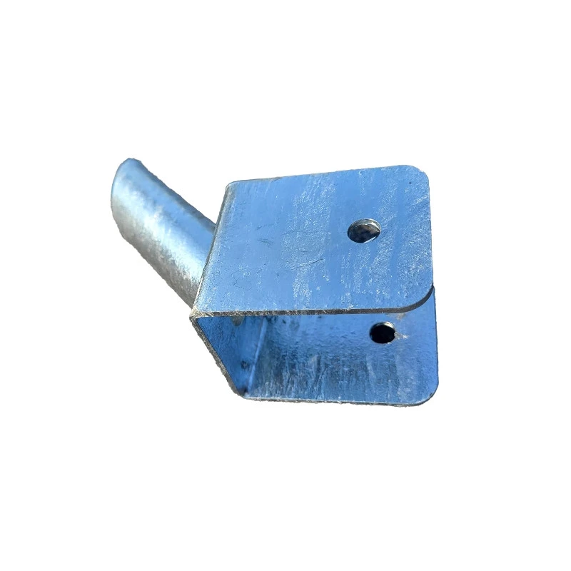 Bracket for brace post 38mm on base plate 50mm / U50+38 welded / ZN