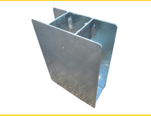 Base plate holder, ZN, continuous, 50x200mm, post 48mm