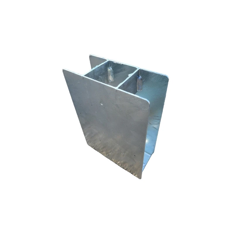 Base plate holder, ZN, continuous, 50x200mm, post 48mm